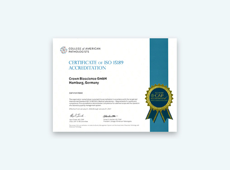 ISO 15189-2022 CBGE Certificate of Accreditation